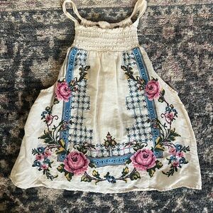 Free People Floral embroidered top